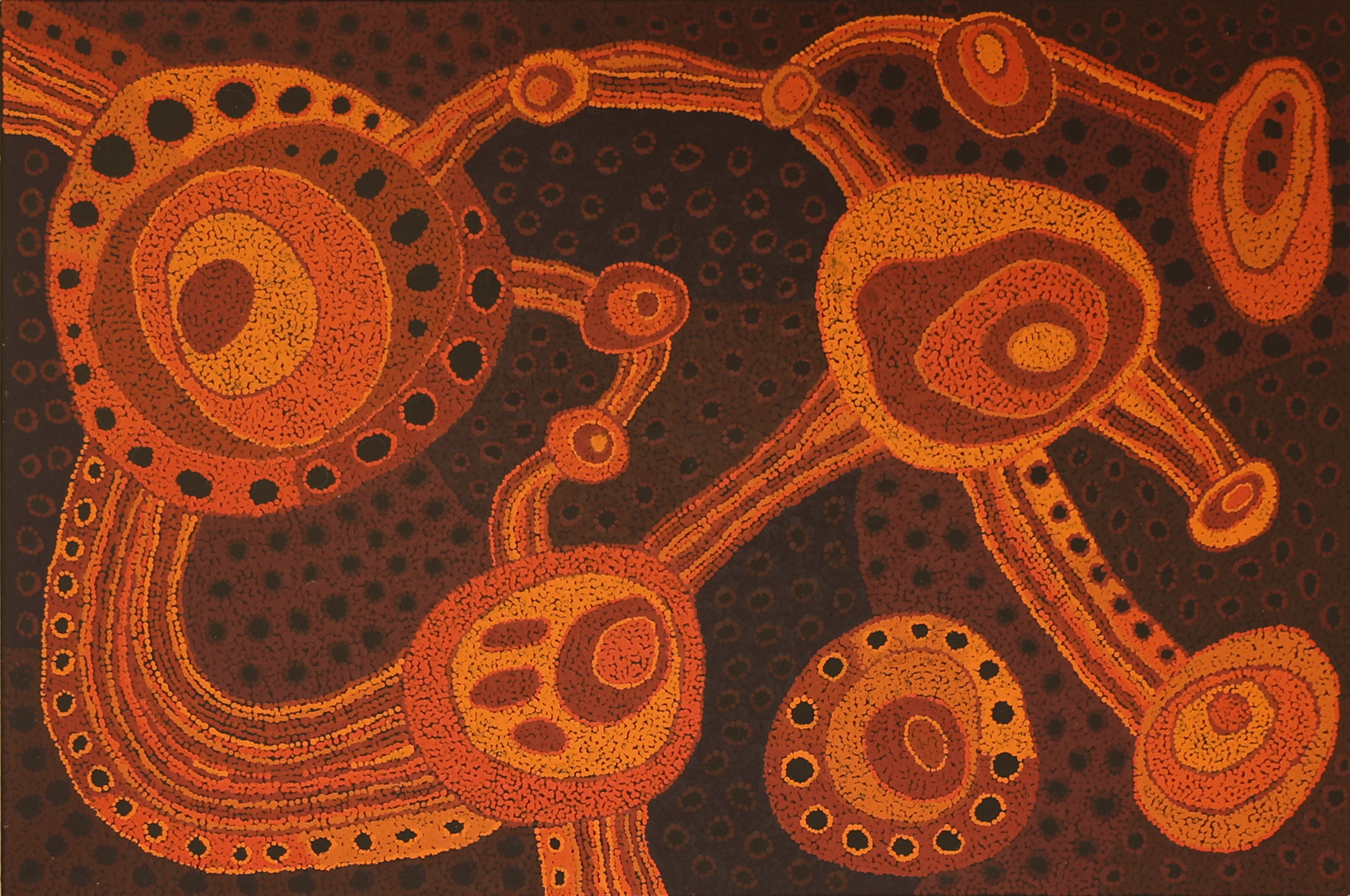 Rosalind Tjanyari, Ngura Kuuti (Spirit Country), Iwantja Arts, acrylic ...