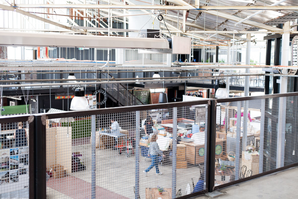 View from the top: The Lost Loaf kitchen looks on to the Plant 4 marketplace