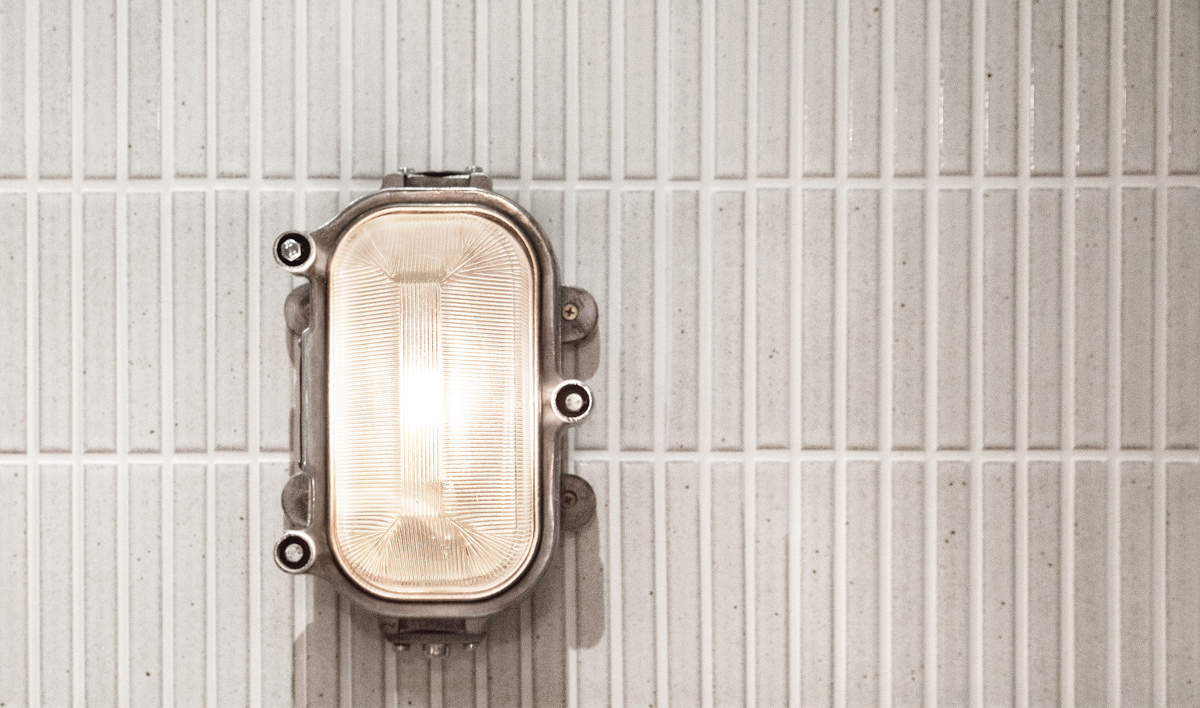 Made-to-order ceramic tiles from Japan and bold industrial lighting salvaged off ships