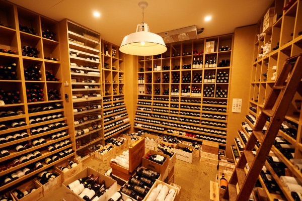 Image of East End Wine cellars bottle room